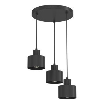 PARKLA riippuvalaisin kaapelilla 3xE27/15W/230V musta
