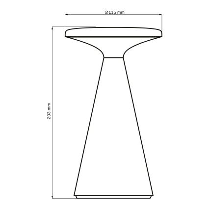 LED himmennettävä kosketusohjattu ulkokäyttöön tarkoitettu pöytävalaisin PAROS LED/1,8W/5V USB 1800 mAh IP44 vihreä