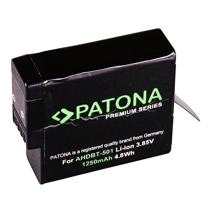 PATONA - Akku GoPro Hero 5/6/7 AABAT-001 1250mAh Li-Ion Premium
