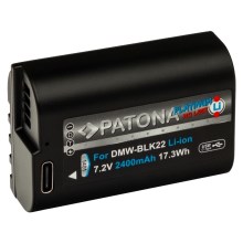 PATONA - Akku Panasonic DMW-BLK22 2400mAh Li-Ion Platinum USB-C lataus