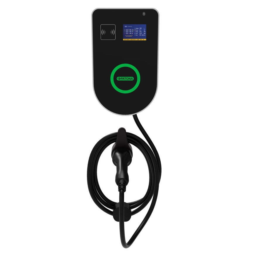 PATONA - Latausasema LCD-näytöllä sähköautoille 11kW/400V/16A IP54