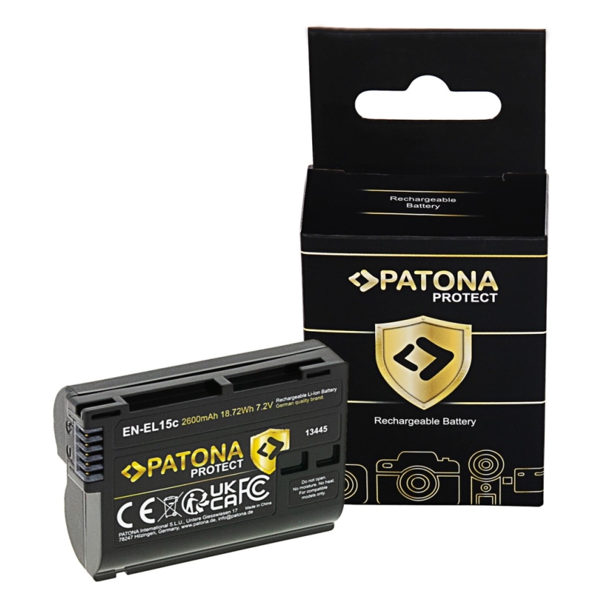 PATONA - Nikon EN-EL15C -akku 2600 mAh Li-Ion Protect