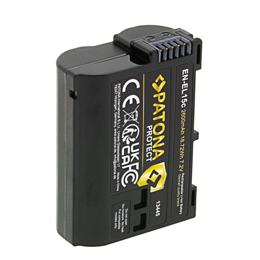 PATONA - Nikon EN-EL15C -akku 2600 mAh Li-Ion Protect