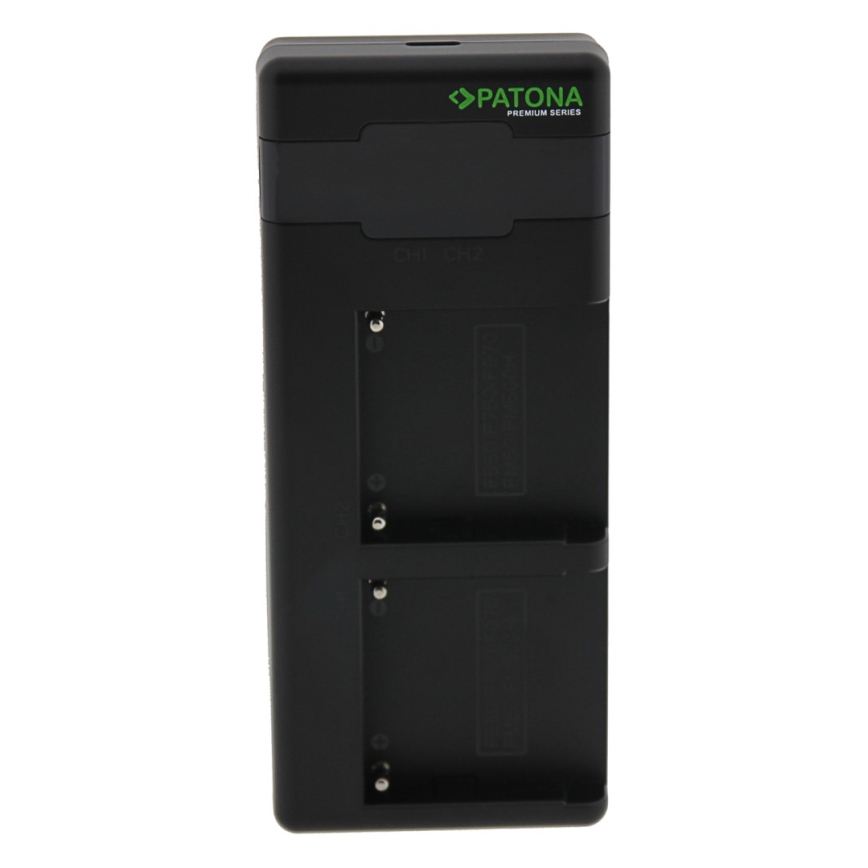 PATONA - Pikalaturi Dual Sony F550/F750/F970/FM50 + kaapeli USB-C 0,6m