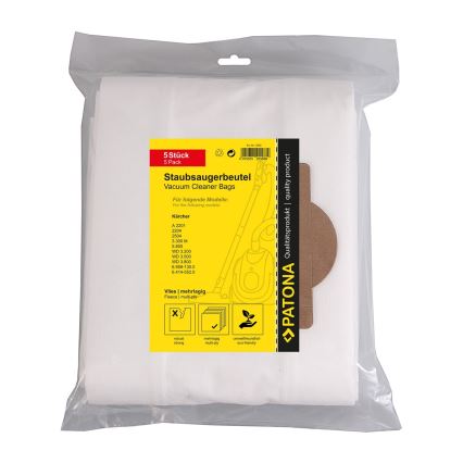 PATONA - Pölypussit KÄRCHER A2201 / 2204/2504 / 3.300 / 5.800 - 5 kpl