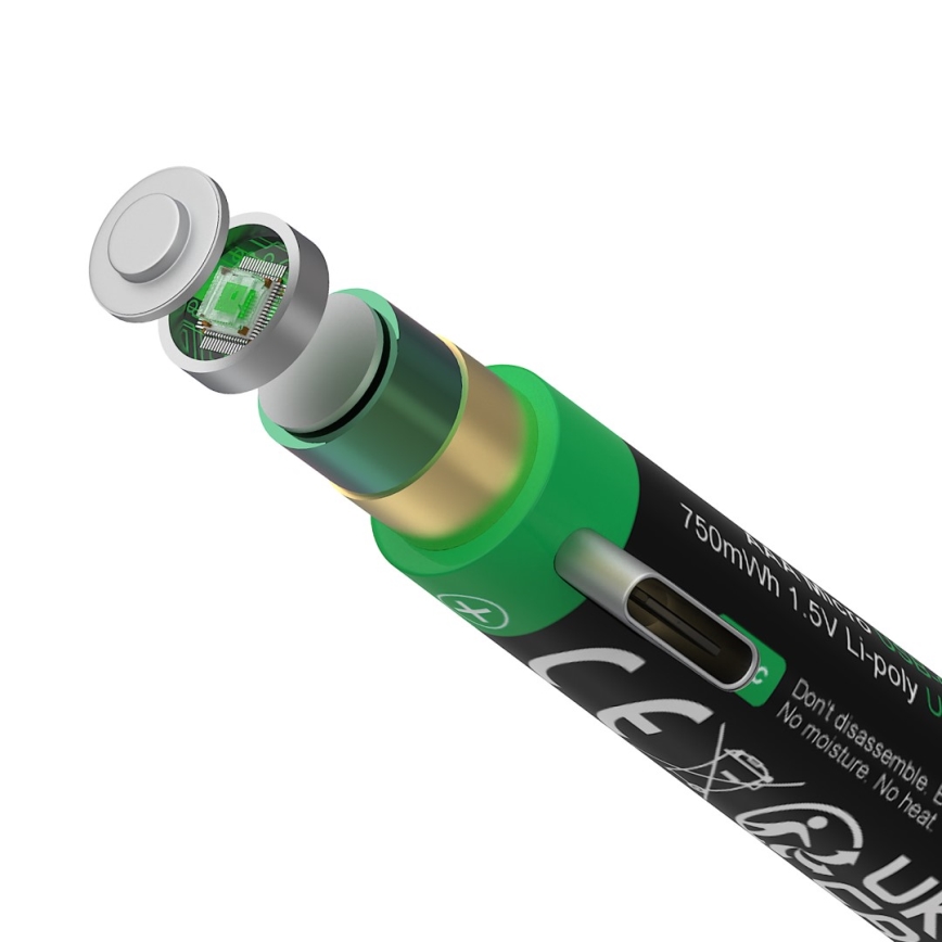 PATONA - SETTI 4x Akku AAA/LR03 Li-Pol 500mAh 1,5V kanssa USB-C lataus