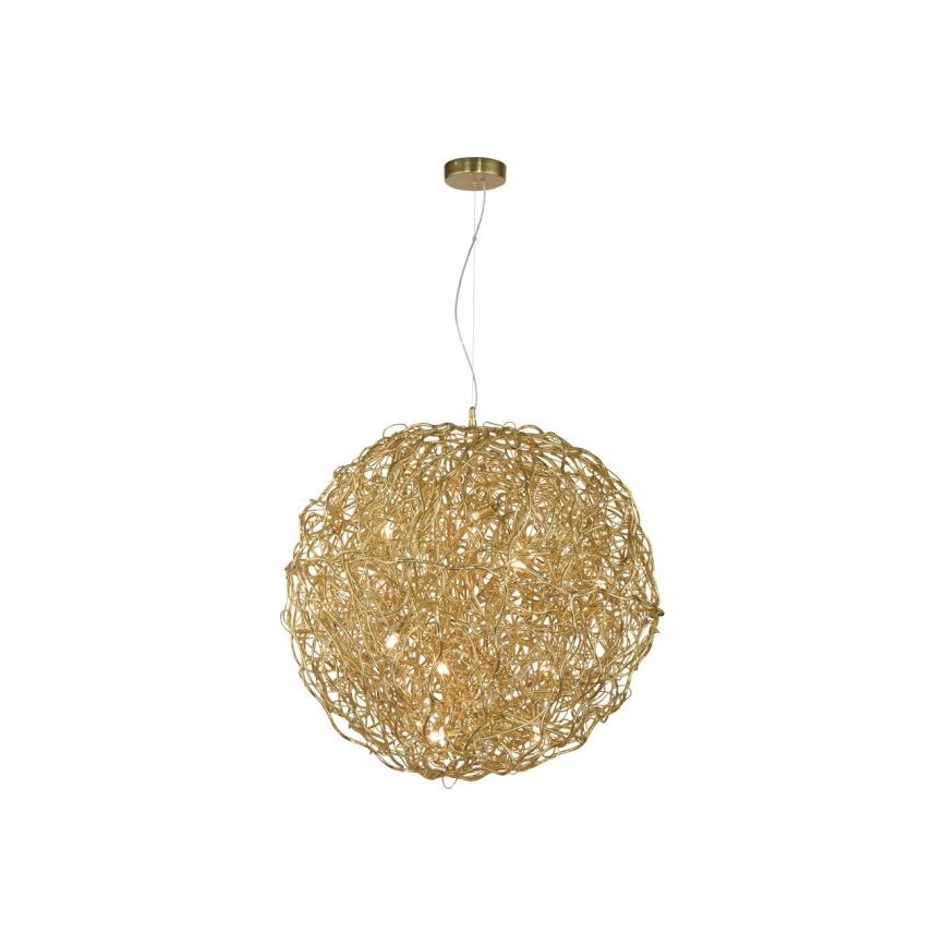 Paul Neuhaus 2019-12 - Riippuvalaisin vaijerilla SAREA 15xG9/40W/230V kultainen