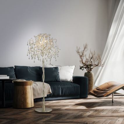 Paul Neuhaus 232-55 - Lattialamppu ICICLE 5xG9/40W230V kiiltävä kromi