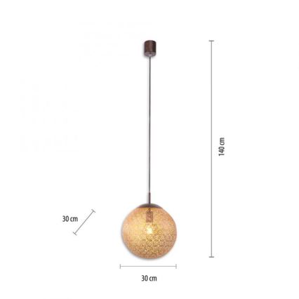 Paul Neuhaus 2420-48 - Kattokruunu johdossa GRETA 1xE27/60W/230V halkaisija 30 cm