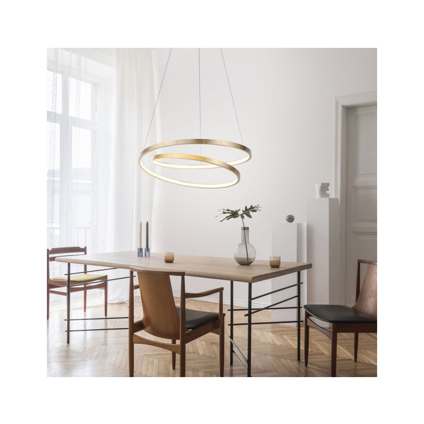 Paul Neuhaus 2472-12 - LED-himmennettävä riippuvalaisin OMAN LED / 30W / 230V kulta