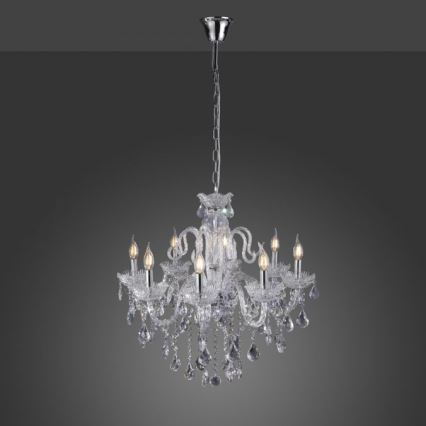 Paul Neuhaus 3081-00 - Kristalli-ketjukattokruunu GRACIA 8xE14/40W/230V