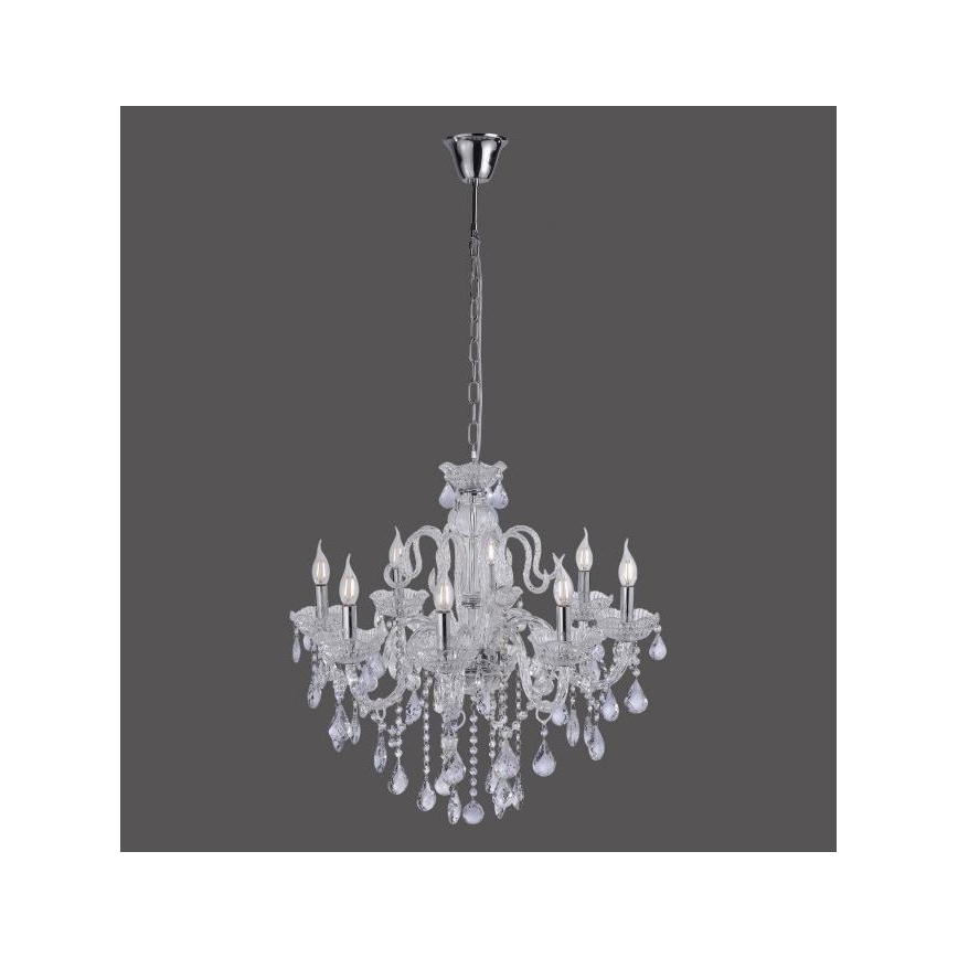 Paul Neuhaus 3081-00 - Kristalli-ketjukattokruunu GRACIA 8xE14/40W/230V