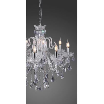 Paul Neuhaus 3081-00 - Kristalli-ketjukattokruunu GRACIA 8xE14/40W/230V