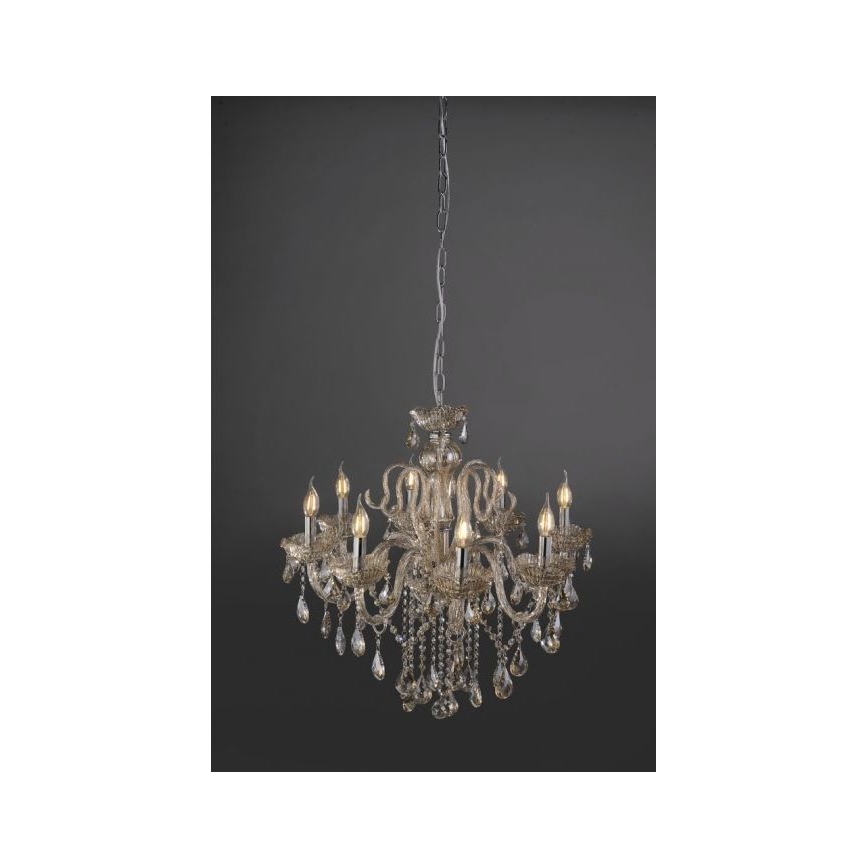 Paul Neuhaus 3081-97 - Kristalli-ketjukattokruunu GRACIA 8xE14/40W/230V kultainen