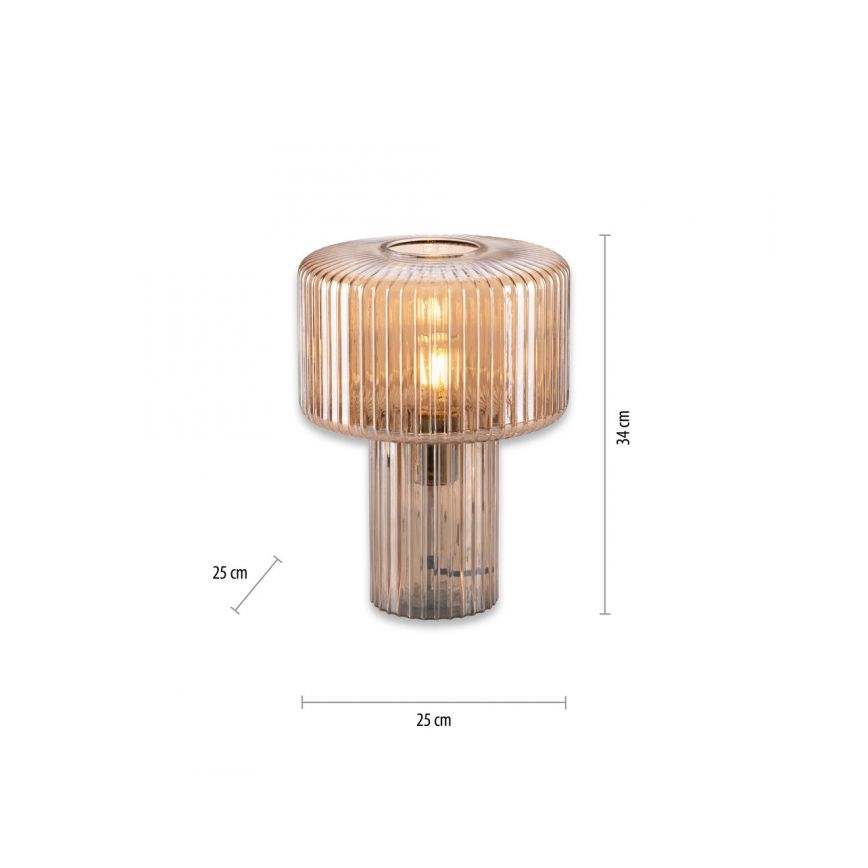 Paul Neuhaus 4092-27 - Pöytävalaisin FUNGUS 1xE27/10W/230V beige
