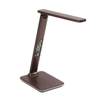 Paul Neuhaus 4595-23 - LED himmennettävä kosketuspöytävalaisin langattomalla latauksella ADRIANO LED/5W/230V ruskea