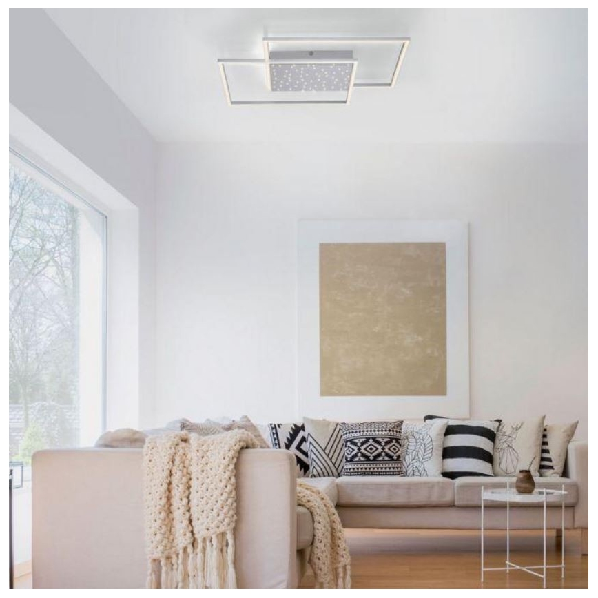 Paul Neuhaus 6024-55 - LED Himmennettävä pinta-asetettava kattokruunu YUKI LED/49W/230V + kauko-ohjain