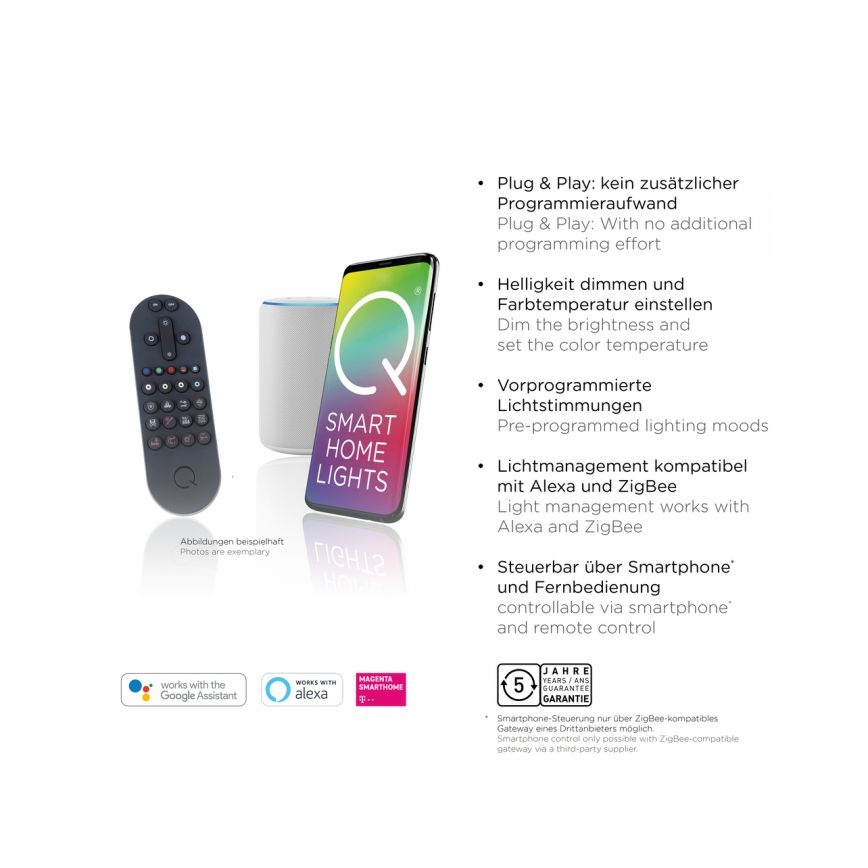 Paul Neuhaus 6071-18 - LED himmennettävä kattovalaisin Q-PIATO LED/35W/230V halkaisija 51 cm 2700-5000K Wi-Fi + kaukosäädin