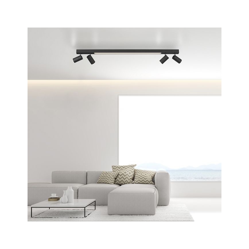 Paul Neuhaus 6121-13 - PURE himmennettävä LED-kohdevalaisin 4xLED/4W/230V + LED/9W 2700-5000K + kaukosäädin