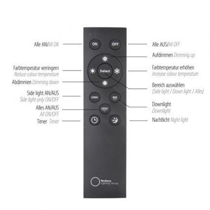 Paul Neuhaus 6121-79 - Himmennettävä LED-kohdevalo PURE 4xLED/4W/230V + LED/9W 2700-5000K + kauko-ohjaus