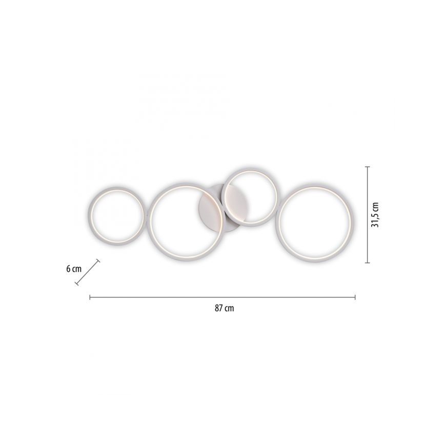Paul Neuhaus 6183-16 - Himmennettävä LED-kattovalaisin KIRINGE LED/26W/230V