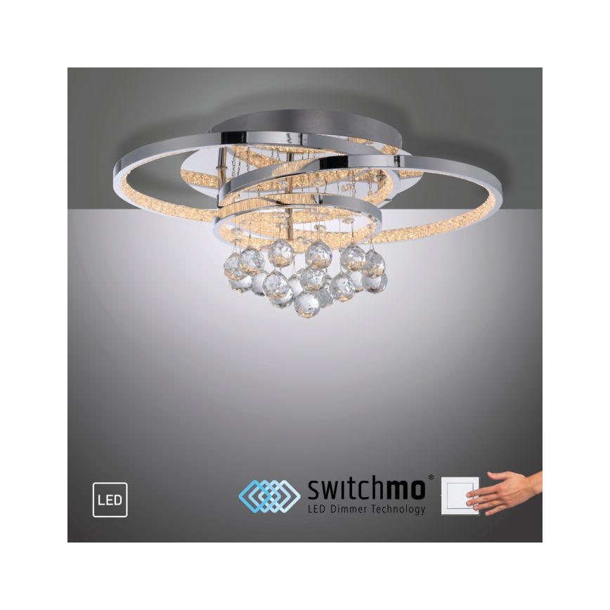 Paul Neuhaus 6267-17 - Himmennettävä LED-kattovalaisin ROTAZO LED/32W/230V halkaisija 45 cm kiiltävä kromi