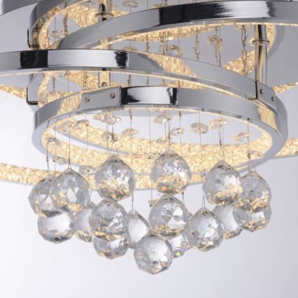 Paul Neuhaus 6267-17 - Himmennettävä LED-kattovalaisin ROTAZO LED/32W/230V halkaisija 45 cm kiiltävä kromi