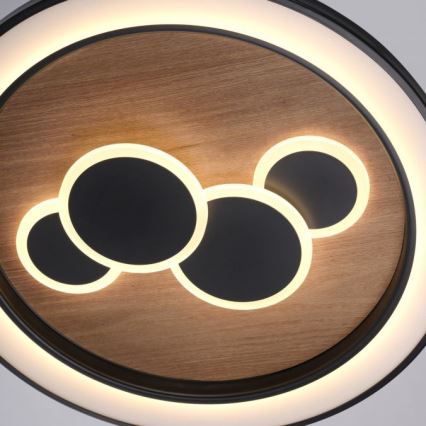 Paul Neuhaus 6284-79 - LED-kattovalaisin ELIZA LED/55,5W/230V halkaisija 60 cm tammi