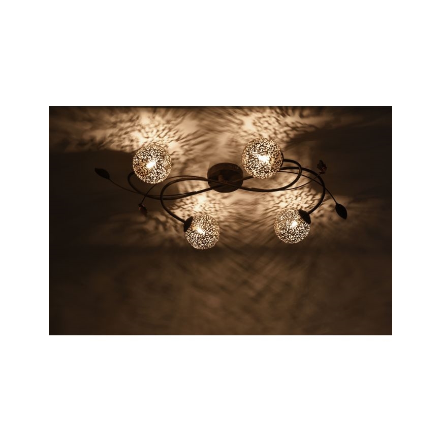 Paul Neuhaus 6395-48 - Kiinteä kattokruunu GRETA 4xG9/40W/230V