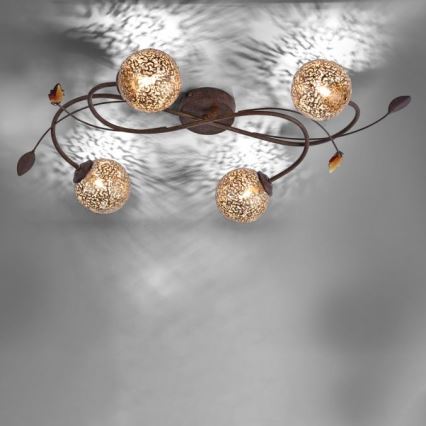 Paul Neuhaus 6395-48 - Kiinteä kattokruunu GRETA 4xG9/40W/230V