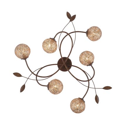 Paul Neuhaus 6398-48 - Kiinteä kattokruunu GRETA 6xG9/40W/230V