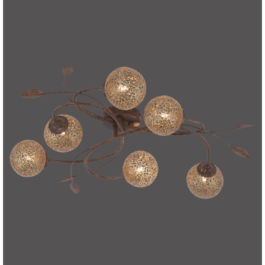 Paul Neuhaus 6398-48 - Kiinteä kattokruunu GRETA 6xG9/40W/230V