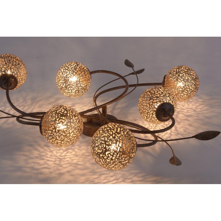 Paul Neuhaus 6398-48 - Kiinteä kattokruunu GRETA 6xG9/40W/230V