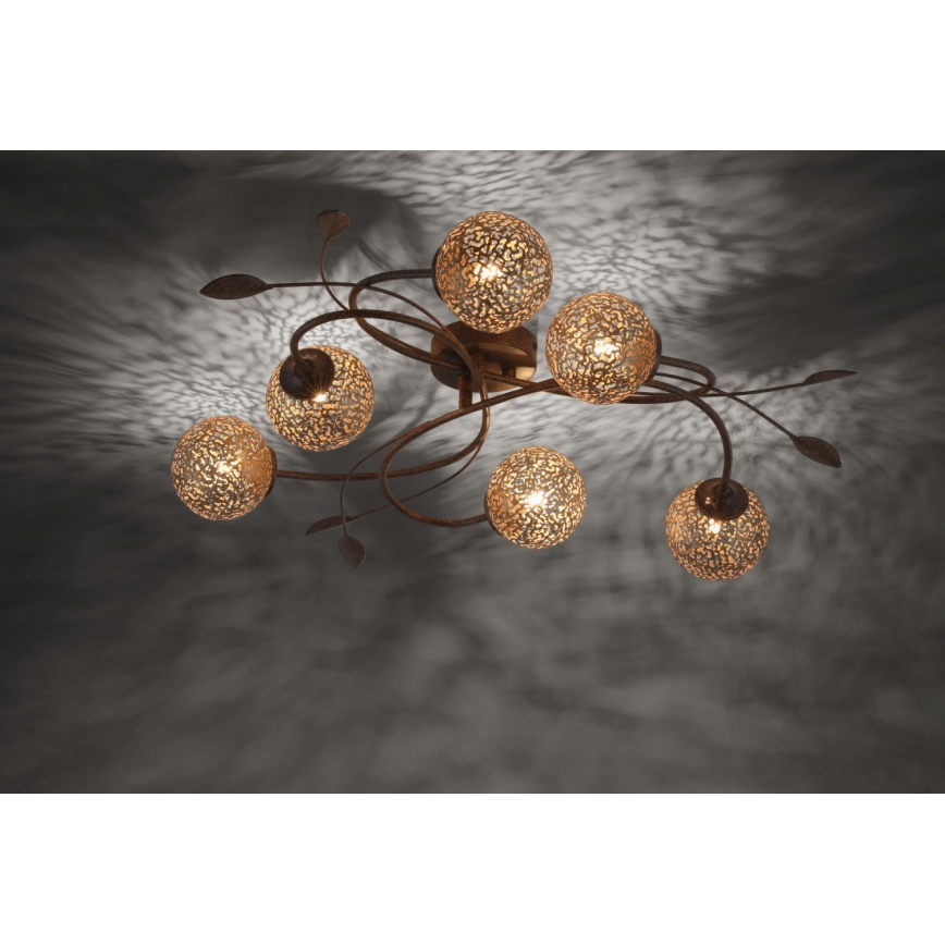 Paul Neuhaus 6398-48 - Kiinteä kattokruunu GRETA 6xG9/40W/230V