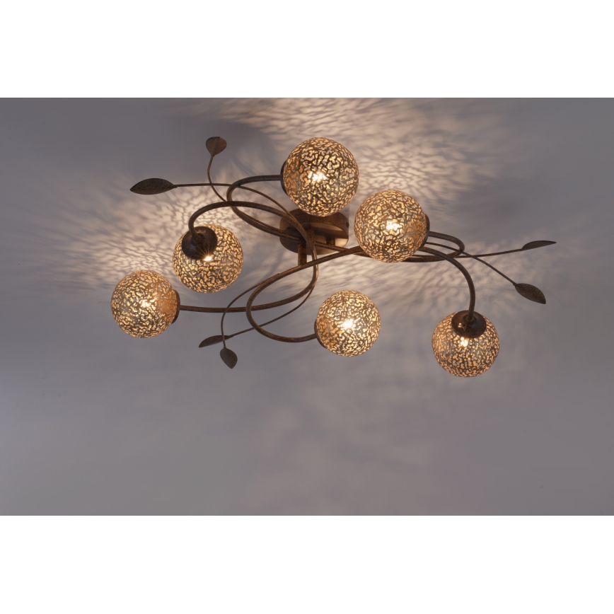 Paul Neuhaus 6398-48 - Kiinteä kattokruunu GRETA 6xG9/40W/230V