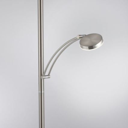 Paul Neuhaus 655-55 - Himmennettävä LED-lattiavalaisin ALFRED 1xLED/28W+1xLED/4W/230V kiiltävä kromi