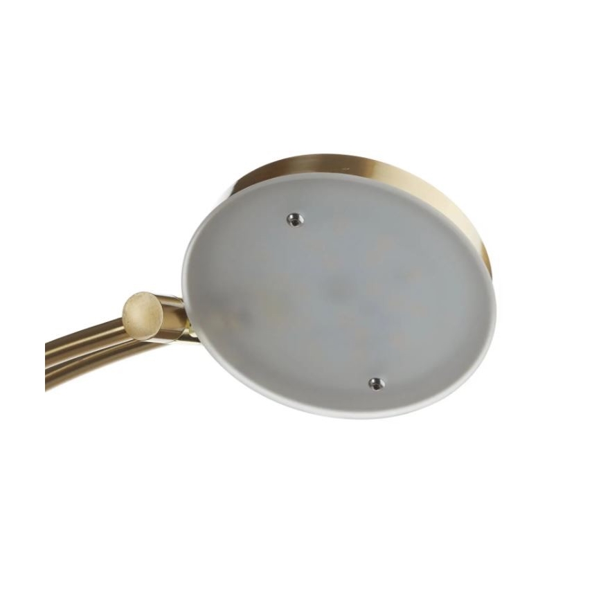 Paul Neuhaus 655-60 - LED-himmennettävä lattiavalaisin ALFRED LED/28W/230V+LED/4W/230V messinki