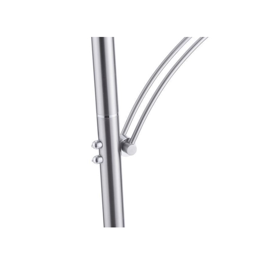 Paul Neuhaus 673-55 - Himmennettävä LED-lattiavalaisin ARTUR 2xLED/21W/230V+1xLED/6W kiiltävä kromi