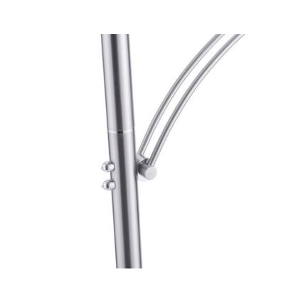 Paul Neuhaus 673-55 - Himennettävä LED-lattiavalaisin ARTUR 2xLED/21W/230V+LED/6W kiiltävä kromi