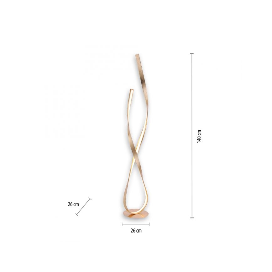 Paul Neuhaus 720-12 - Himmennettävä LED-lattiavalaisin LINDA LED/27W/230V kultainen