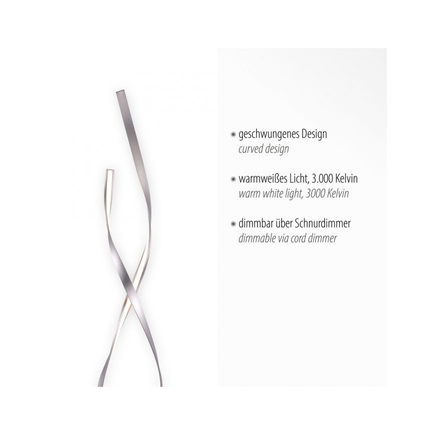 Paul Neuhaus 720-55 - Himmennettävä LED-lattiavalaisin LINDA LED/27W/230V kiiltävä kromi