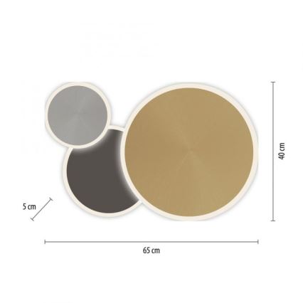 Paul Neuhaus 8007-70 - LED himmennettävä kattovalaisin Q-PIATO LED/35W/230V 2700-5000K Wi-Fi + kaukosäädin