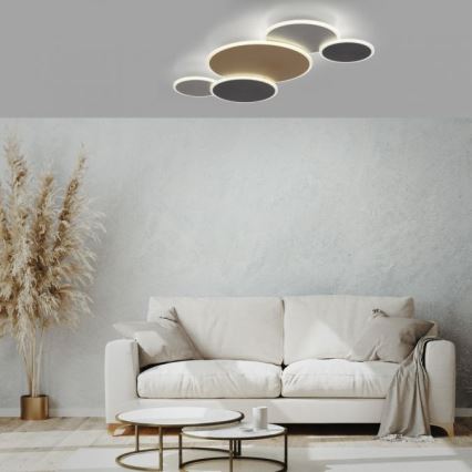 Paul Neuhaus 8008-70 - Himmennettävä LED-kattovalaisin Q-PIATO LED/49W/230V 2700-5000K Wi-Fi + kauko-ohjaus
