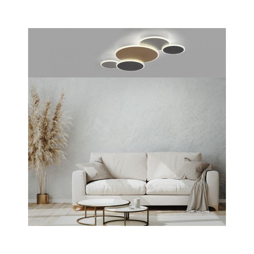 Paul Neuhaus 8008-70 - Himmennettävä LED-kattovalaisin Q-PIATO LED/49W/230V 2700-5000K Wi-Fi + kauko-ohjaus