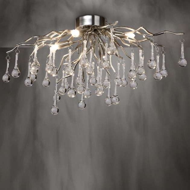 Paul Neuhaus 8090-55 - Kiinteä kattokruunu ICICLE 4xG9/40W/230V 30x60 cm kiiltävä kromi