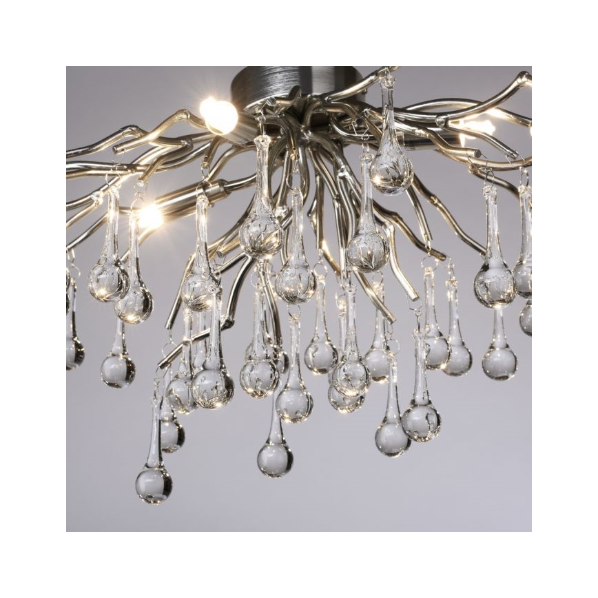 Paul Neuhaus 8090-55 - Kiinteä kattokruunu ICICLE 4xG9/40W/230V 30x60 cm kiiltävä kromi