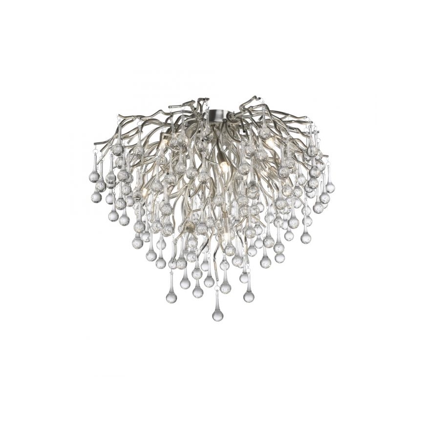 Paul Neuhaus 8091-55 - Kiinteä kattokruunu ICICLE 9xG9/40W/230V halkaisija 50 cm kiiltävä kromi