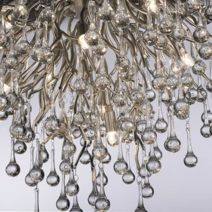 Paul Neuhaus 8091-55 - Kiinteä kattokruunu ICICLE 9xG9/40W/230V halkaisija 50 cm kiiltävä kromi