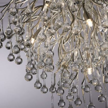 Paul Neuhaus 8091-55 - Kiinteä kattokruunu ICICLE 9xG9/40W/230V halkaisija 50 cm kiiltävä kromi