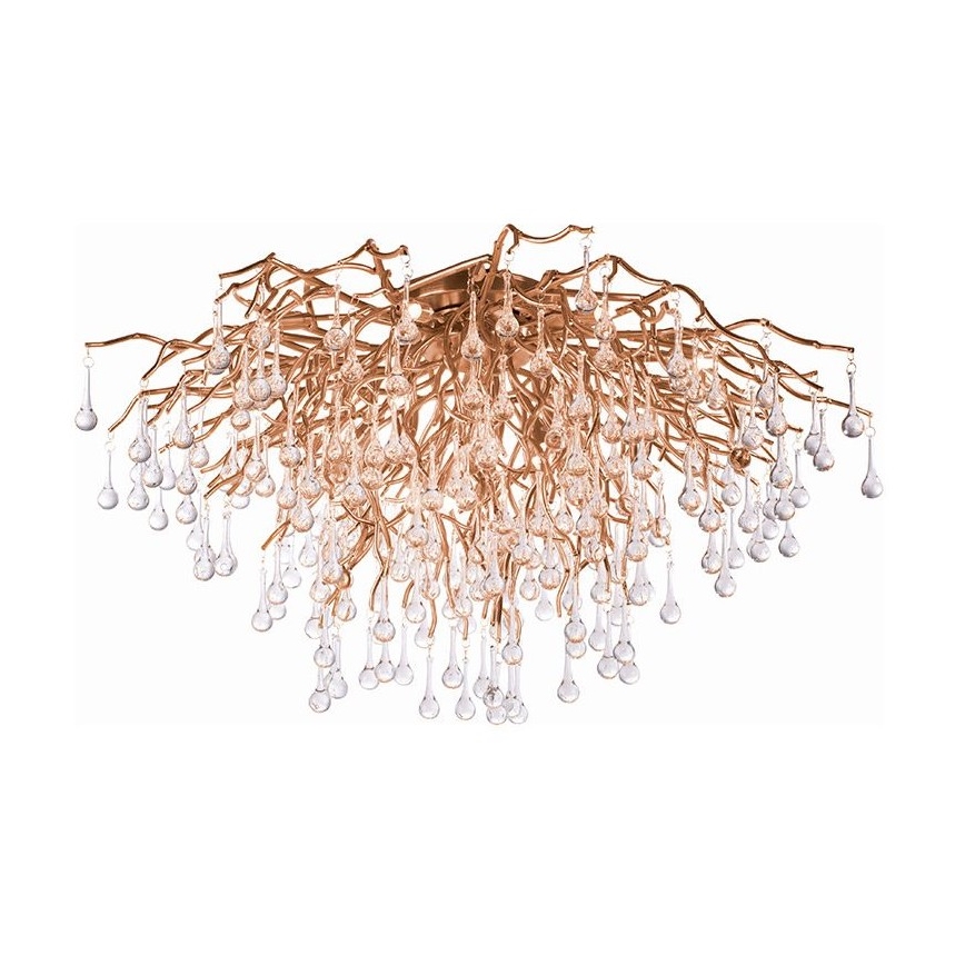 Paul Neuhaus 8092-11 - Kiinteä kattokruunu ICICLE 14xG9/40W/230V halkaisija 100 cm messinki